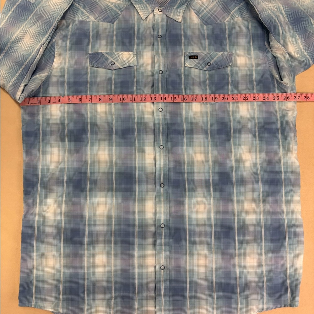 Howler Brothers Blue Plaid Casual Button-Down Shirt - Picture 8 of 8